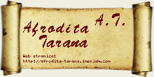 Afrodita Tarana vizit kartica